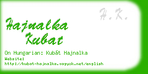 hajnalka kubat business card